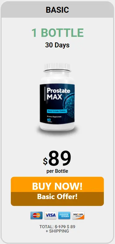 Prostate Max 1 bottle price