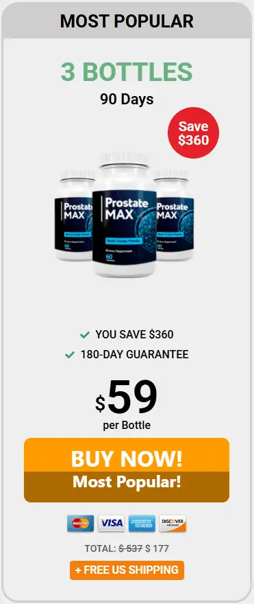Prostate Max 3 bottle price